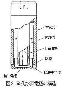 硫化水素電極の構造