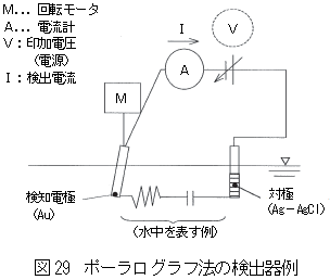 ポーラログラフ法の検出器例